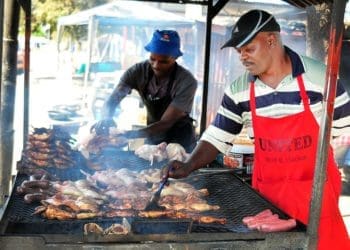Tshepo Sathekge doesn’t know what it’s like to be an employee. He has been a hawker since his youth and has never looked back. He has now also taken over the food vending business established by his mother at least 30 years ago in Polokwane. Photo: Lucas Ledwaba/Mukurukuru Media