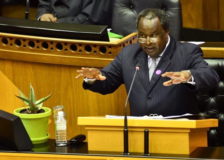 Former Finance Minister Tito Mboweni delivering the Mid-Term Policy Budget Statement. Picture by GCIS