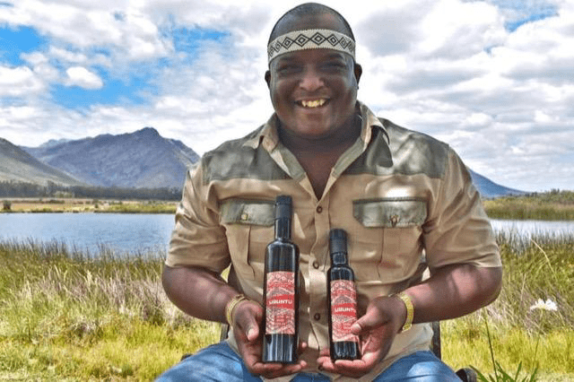 Loyiso Manga showcasing his Olive Oils. Picture : Slindile Khanyile