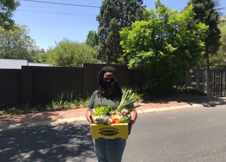 Katleho Dihaba who sources fruit and vegetables to deliver to her customers. Picture : Supplied
