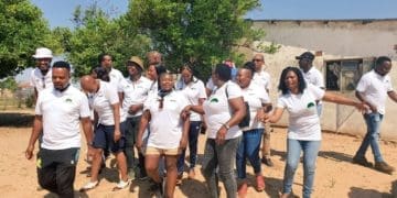 Isando farmers that work with Ellen Mokau in poultry farming. Picture : Supplied