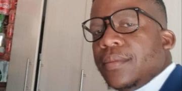 Jeff Setshedi who invented a sanitiser and temperature reading machine. Picture : supplied