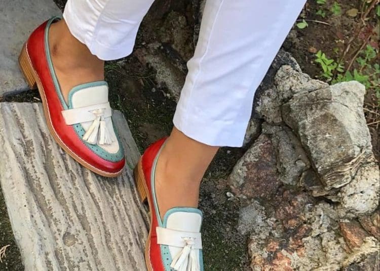 Some of the beautiful leader shoes designed and manufactured locally by Seipati Rakoma. Picture : Supplied.