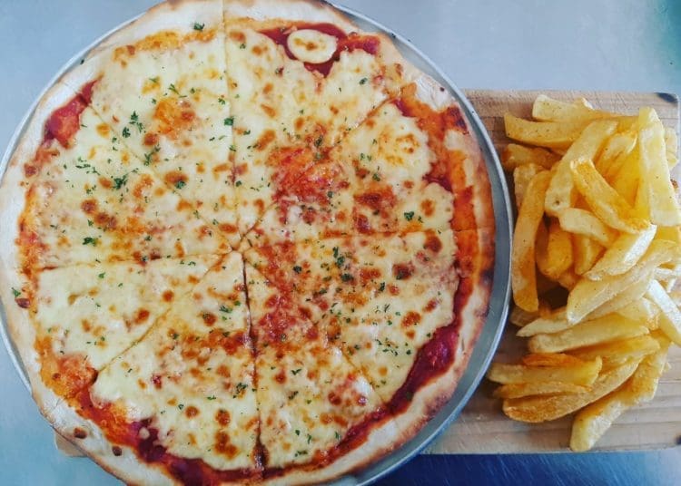 A township Kota Pizza mixed with atchaar