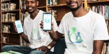 Thapelo Sadike and Bongani Khumalo who launched Tutars Online SA