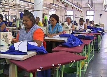 Sactwu members at work in a factory