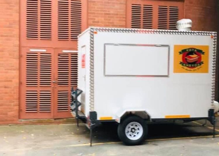 Kwanele Mbatha's mobile kitchen that was stolen