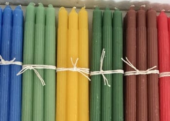 Locally produced candles in Soweto