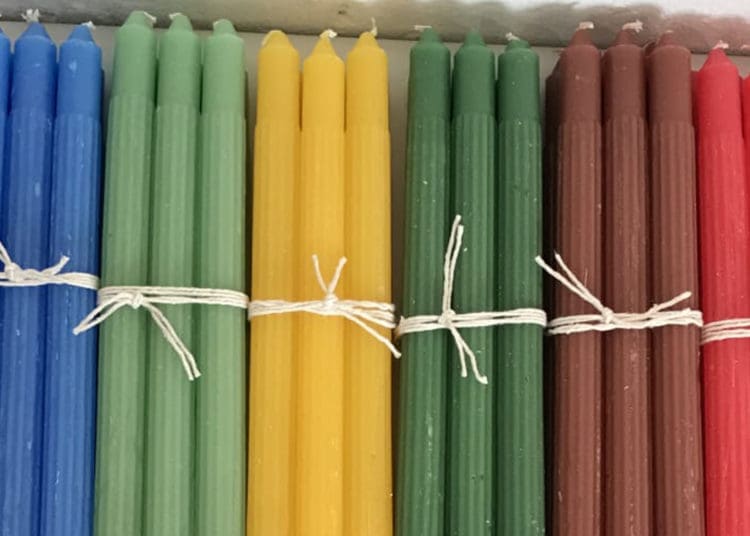 Locally produced candles in Soweto