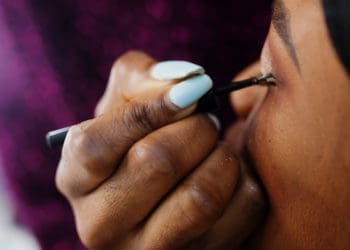 Mokgadi Pheta at her spa with a client