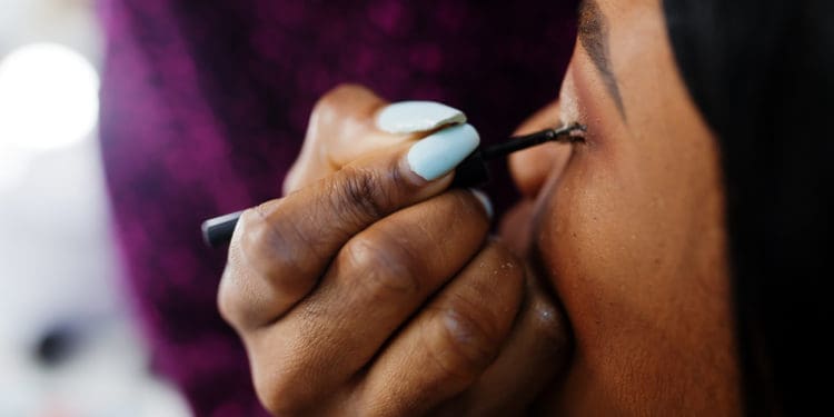 Mokgadi Pheta at her spa with a client