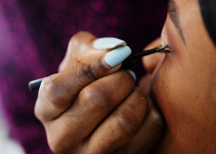 Mokgadi Pheta at her spa with a client