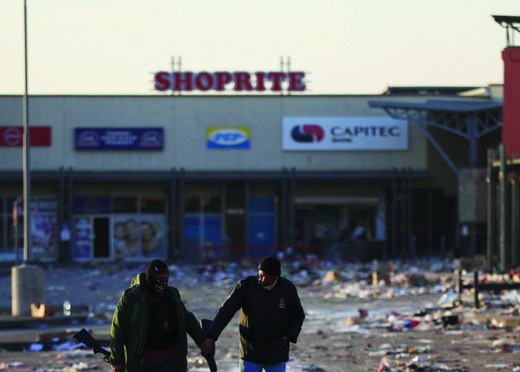 One of the many malls that were looted by the rioters