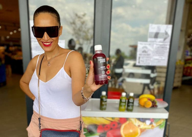 TV star Angela Casara who produces Chuze Juice.