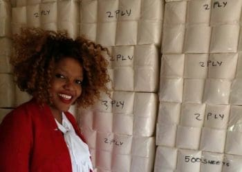 Karabo Rametse and her two player toilet papers