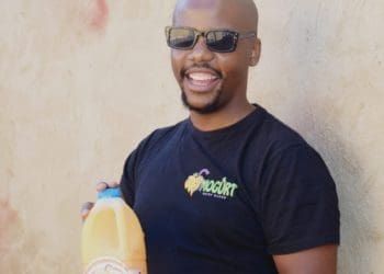 Khauhelo Lefoka who makes his own dairy blend