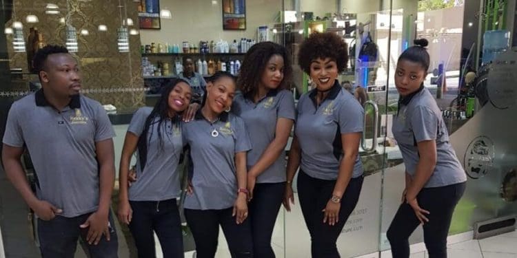 Rekiat Okpe and her employees