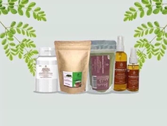 Products produced through moringa plant