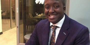 Eddy Mokobodi who runs his solar power company