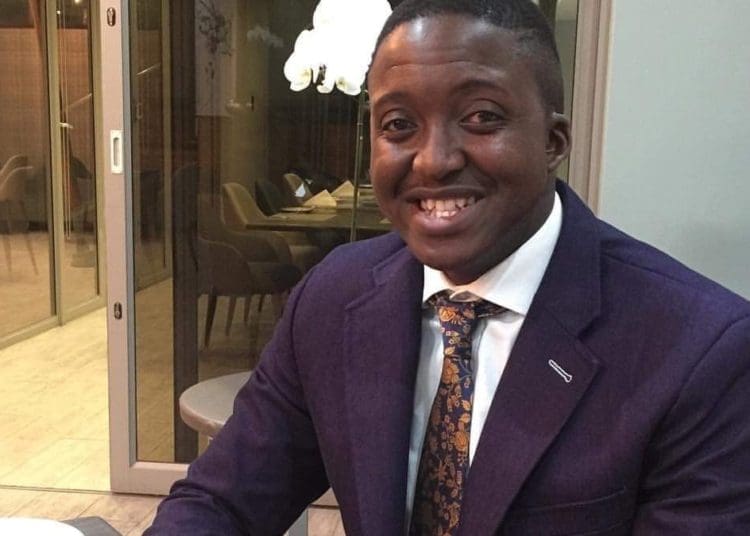 Eddy Mokobodi who runs his solar power company