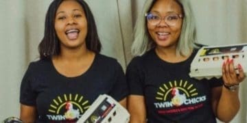 Mpho Serabele and Dimakatso Ngoveni owners of poultry farm, Twin Chicks