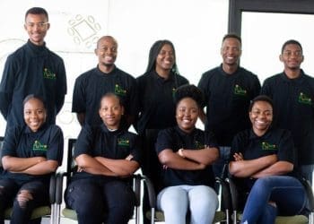 Faith Mokgalaka with her team