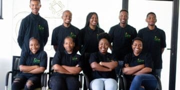 Faith Mokgalaka with her team