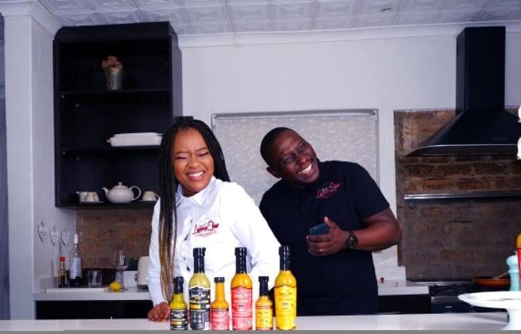 Sam Suze and his wife, Katlego of Lemme Chew