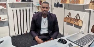Ike Lekgoro who makes shoes and belts