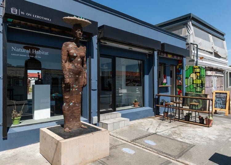 Display at art gallery 16 on Lerotholi