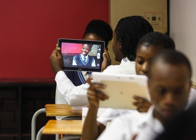 13 January 2015. The Gauteng MEC for Education, Mr Panyaza Lesufi launched the Big Switch On project at Boitumelong Secondary School in Tembisa. The Big Switch On Pilot project is the first step taken by the Gauteng Department of Education in modernizing public education and responding to new education imperatives for quality education.
Picture: Moeletsi Mabe. The Times.
