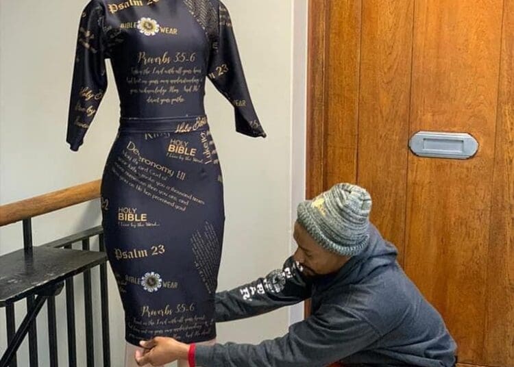 Fashion designer Benton Thapola who uses bible verses on his garments