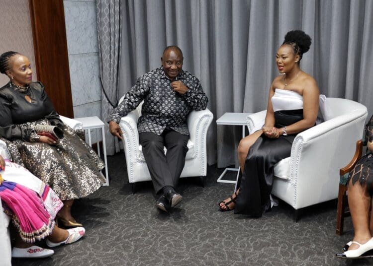 President Cyril Ramaphosa at SMMEs award ceremony.