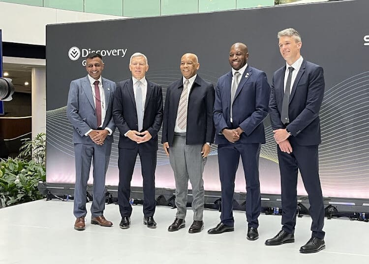 Discovery Green and Sasol executives, alongside government officials, launched Ampli Energy. Picture: Sasol