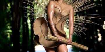 Anele Zondo rocking a stunning ensemble tailored by The XVIII Victorian.