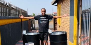 Daveyton-born entrepreneur Kagiso Ranyawa has transformed steel drums into mobile handwashing stations