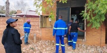 City of Tshwane officials carrying out an operation as part of the Tshwane ya Tima campaign.
