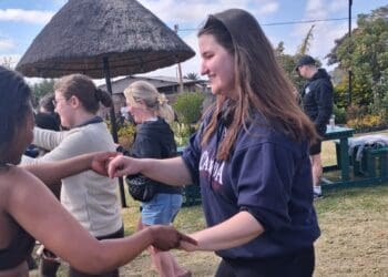International guests celebrating Limpopo’s vibrant cultural heritage through traditional dance.