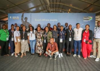 South African Tourism’s delegation of SMMEs and industry partners at the 2025 Magical Kenya Travel Expo in Nairobi. The showcase highlighted South Africa’s diverse tourism offerings and strengthened regional collaboration ahead of the festive season. (Image supplied by South African Tourism)