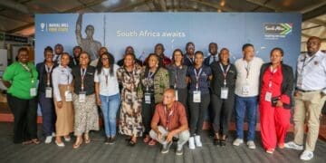 South African Tourism’s delegation of SMMEs and industry partners at the 2025 Magical Kenya Travel Expo in Nairobi. The showcase highlighted South Africa’s diverse tourism offerings and strengthened regional collaboration ahead of the festive season. (Image supplied by South African Tourism)