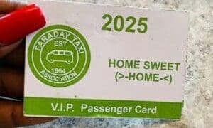 The Faraday Taxi Association has introduced a cashless VIP card to help commuters save time