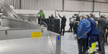 The launch of an avocado oil processing factory in a rural village.