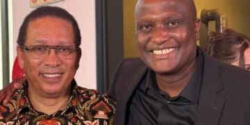 Western Cape Minister of Agriculture, Economic Development and Tourism Dr Ivan Meyer with Paul Siguqa. Photo: Facebook