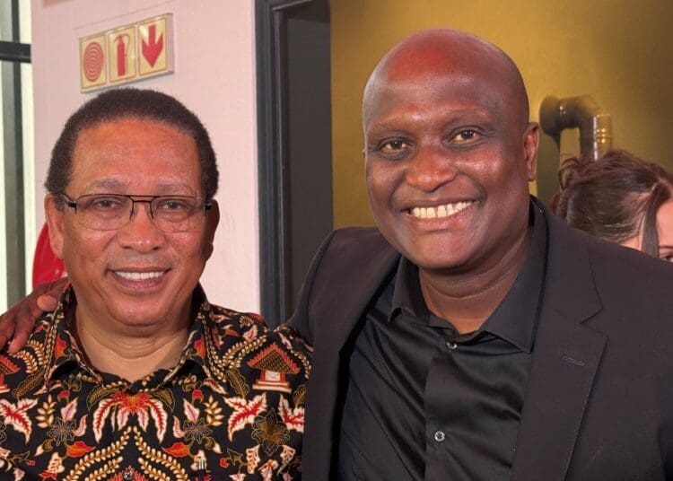 Western Cape Minister of Agriculture, Economic Development and Tourism Dr Ivan Meyer with  Paul Siguqa. Photo: Facebook