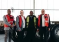 Komani Pitso, executive vice president for Procurement and Logistics (IMSAf), Lubin Ozoux, CEO, (Dunlop Tyres), Matthew Nondwayi (Eastern Cape Tyres), and Billy Tom, president (IMSAf)