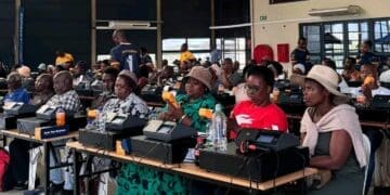 Spaza shops owners receives training on point of service machines in KwaZulu-Natal. Photo: SEDFA.