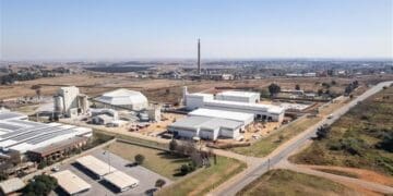 The new fibre-cement manufacturing plant in Ekurhuleni, South Africa; the first of its kind for Saint-Gobain in Sub-Saharan Africa. Photo. LinkedIn