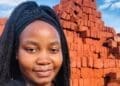 Chilate Pfunzo Monica at her brick manufacturing site in Thohoyandou, where she starts work at 2am to produce over 1,000 bricks a day. Photo: Supplied