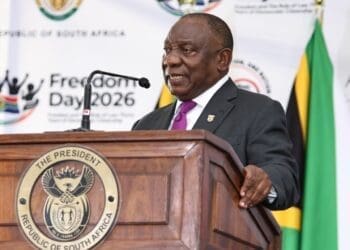 In his Freedom Day address in Bloemfontein on Monday, April 27, President Cyril Ramaphosa reminded citizens that they are “ custodians of a hard-won legacy of freedom.” Photo. GCIS