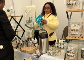 Kanego Sandra Thamane of Nolengka Farm at the Agri5 Expo in Tzaneen. Photo: Supplied